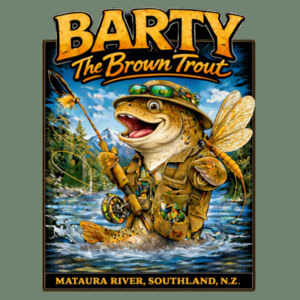 Barty The Trout - AS Colour Womens Premium Hood Design