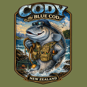 Cody The Cod - JB's Mens Fleecy Hoodie Design