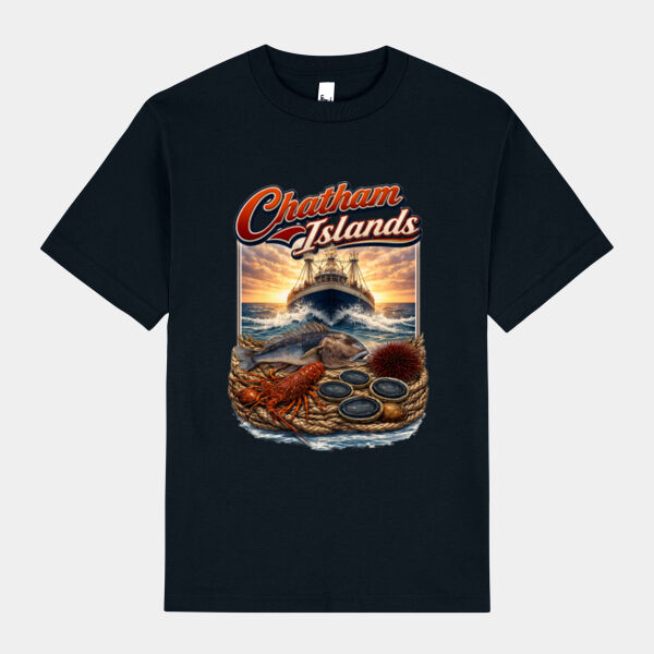 Chatham Islands - American Apparel Heavyweight Cotton Unisex T-Shirt Thumbnail
